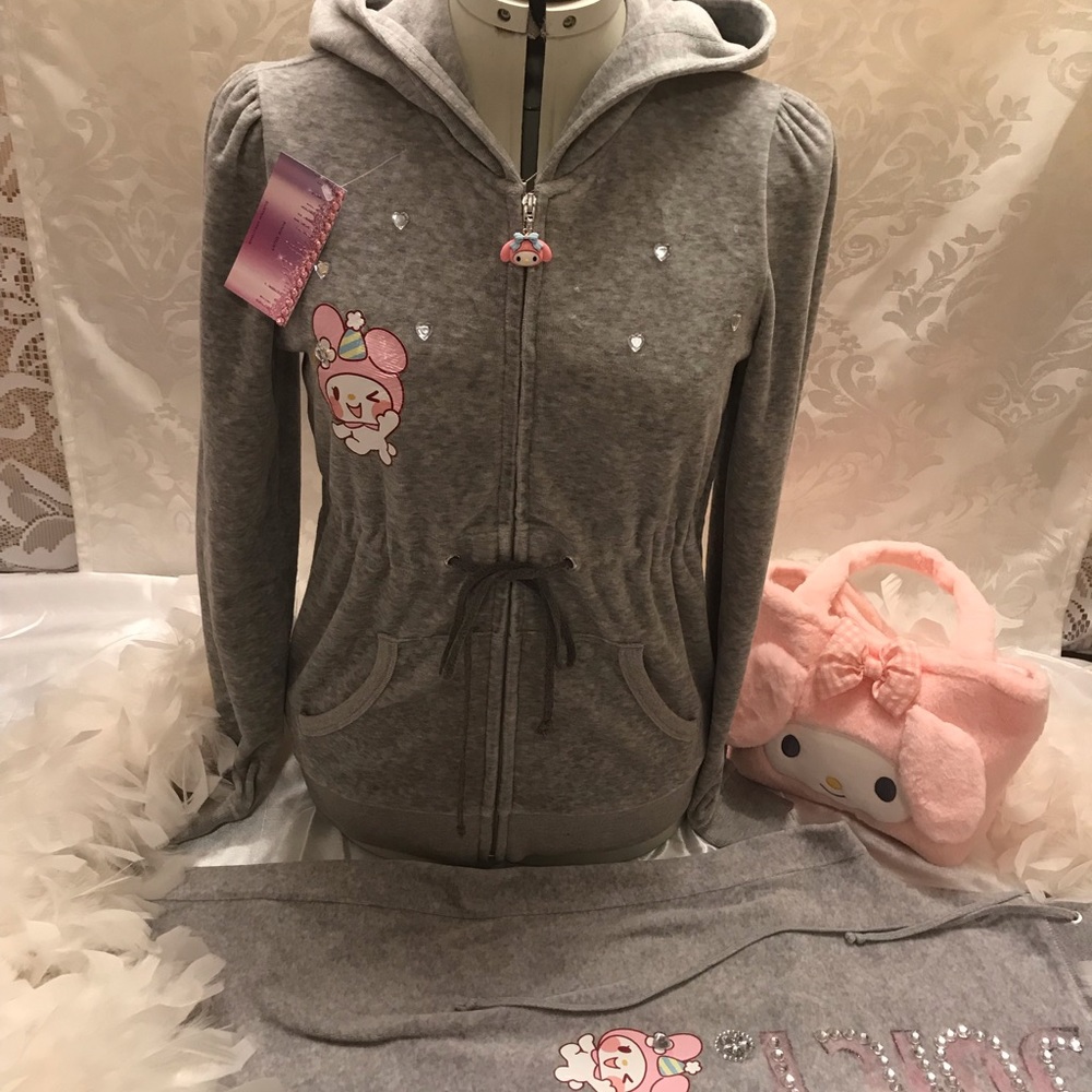 Adorable vintage y2k puff sleeve tracksuit with my melody and crystals💖 - Picture 8 of 16
